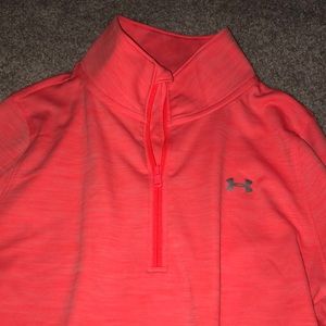 Orange Under Armor Quarter Zip Longsleeve